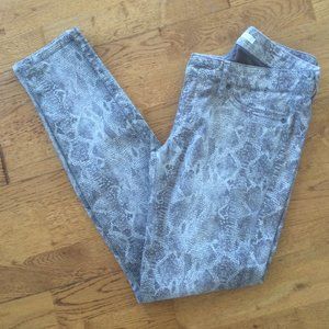 Rich & Skinny Snake Skin Skinny Leg Pant Size 28